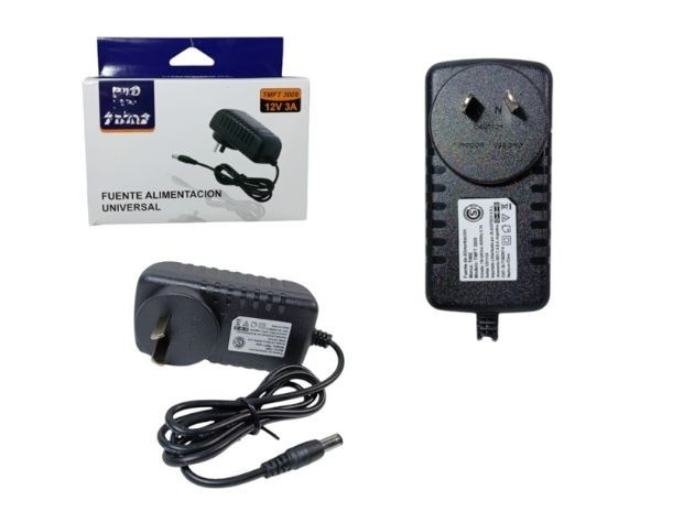 &u++ TRANSFORMADOR 12V 3A TIRAS LED CAMARAS NEON LUCES